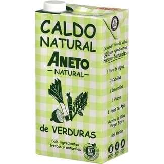 Caldo de verduras 100% natural sin gluten y sin lactosa envase 1 l -