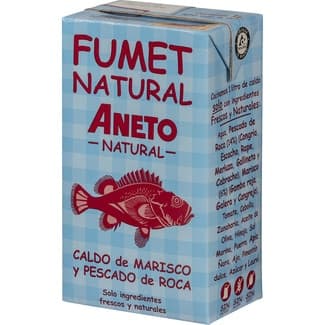 Fumet caldo de marisco y pescado de roca 100% natural sin gluten y sin lactosa envase 1 l -