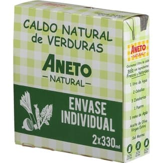 Caldo de verduras solo ingredientes frescos y naturales sin gluten sin lactosa envase 330 ml -