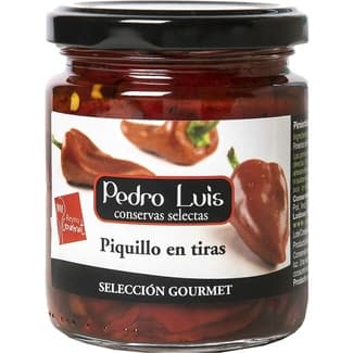 Pimientos del piquillo en tiras Selección frasco 205 g neto escurrido -