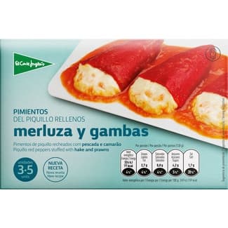 Pimientos del piquillo rellenos de gambas y merluza estuche 260 g -