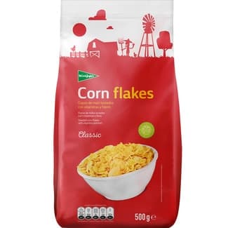 Corn Flakes Classic cereales de desayuno en copos de maíz tostados bolsa 500 g -