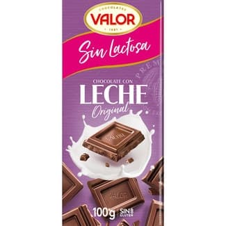 Chocolate con leche original sin lactosa, ni gluten tableta 100 g -