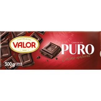 Chocolate puro con cacao natural y sin gluten tableta 300 g -