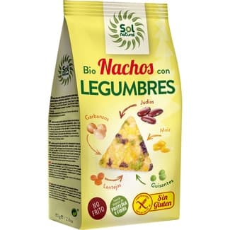 Nachos con legumbres ecológicos sin gluten bolsa 80 g -