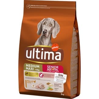 Medium Maxi Senior Agevital pienso para perros senior medianos y grandes con pollo bolsa 3 kg -