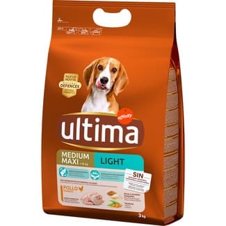 Medium Maxi Light pienso para perros adultos medianos y grandes con pollo bolsa 3 kg -
