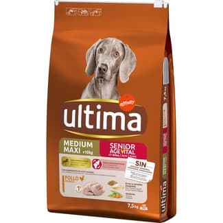 Medium Maxi Senior Agevital pienso para perros senior medianos y grandes con pollo bolsa 7,5 kg -
