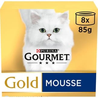 Gold Mousse comida húmeda para gatos con pescado del océano caja 8 latas 85 g -