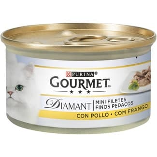 Diamant comida húmeda para gatos en finas lonchas de pollo lata 85 g -