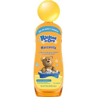 Gel de baño y champú hipoalergénico Manzanilla sin siliconas ni alcohol frasco 500 ml -