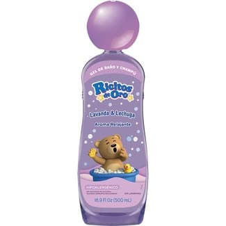Gel de baño y champú hipoalergénico Lavanda y Lechuga sin siliconas ni alcohol frasco 500 ml -