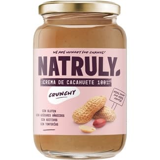 Crema de cacahuete crujiente 100% sin gluten y sin azúcares añadidos tarro 500 g -
