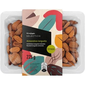 Almendras largueta tostadas sin sal tarrina 225 g -