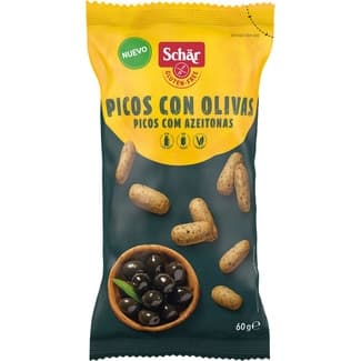 Picos con olivas sin gluten paquete 60 g -