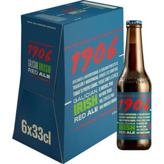 Cerveza tostada tipo Galicia Irish Red Ale pack 6 botellas 33 cl -
