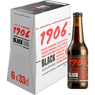 Cerveza negra Black Coupage pack 6 botellas 33 cl -