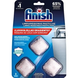 Limpia máquinas de lavavajillas pastillas blister 3 unidades -