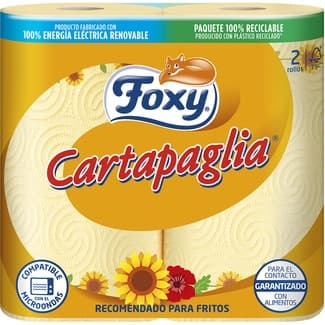 Papel de cocina Cartapaglia especial para fritos paquete 2 rollos compatible con el microondas -