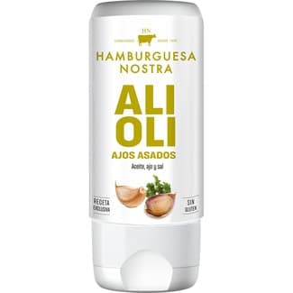 Salsa HN alioli de ajos asados sin gluten envase 180 ml -