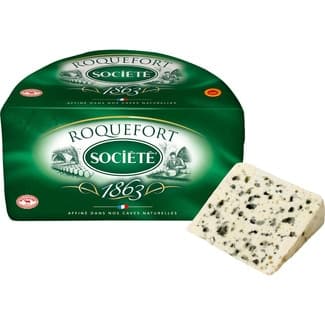 Queso francés roquefort de oveja elaborado con leche cruda DOP peso aproximado pieza 1,35 kg -