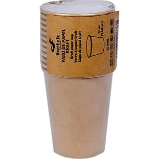Vasos de papel 240 ml paquete 12 unidades -