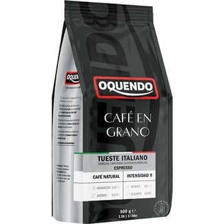 Café en grano natural tueste italiano intensidad 9 paquete 500 g -