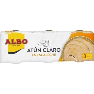 Atún claro en escabeche pack 3 latas 67 g neto escurrido -