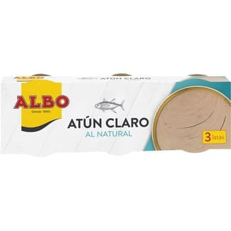 Atún claro al natural pack 3 latas 65 g neto escurrido -