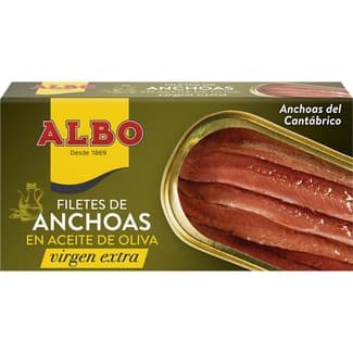 Filetes de anchoa en aceite de oliva virgen extra lata 29 g neto escurrido -
