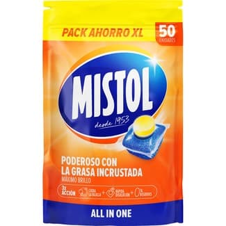 Detergente lavavajillas Todo en 1 envase 50 pastillas -