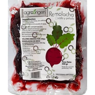 Remolacha cocida y pelada bolsa 500 g -