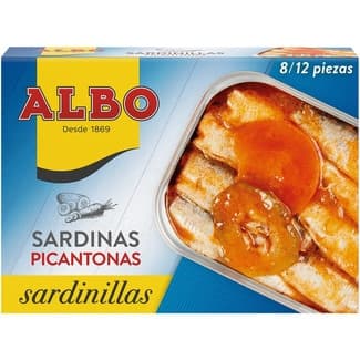 Sardinillas picantonas 8-12 piezas lata 82 g neto escurrido -