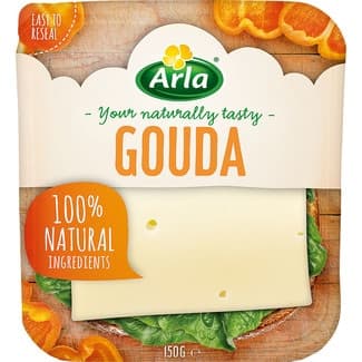Queso gouda de vaca elaborado con leche pasteurizada en lonchas envase 150 g -