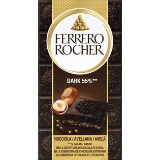 Chocolate negro 55% cacao con avellanas tableta 90 g -