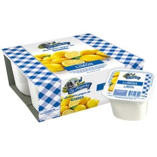 Yogur sabor limón sin gluten pack 4 unidades 125 g -