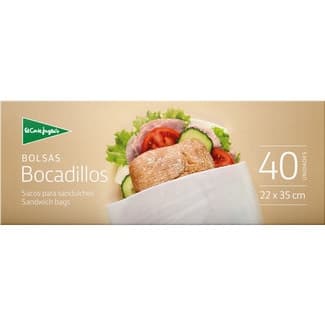 Bolsas para bocadillos 22x35 cm caja 40 unidades -