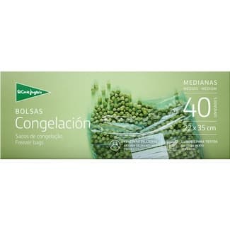 Bolsas de congelación con precinto 22x35 cm con cuadro para textos caja 40 unidades -