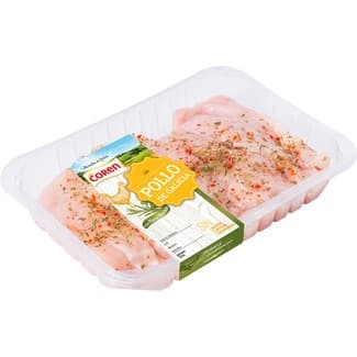 Supertiernos pechuga de pollo a las finas hierbas fileteada sin gluten y sin lactosa bandeja 550 g peso aproximado -