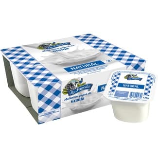 Yogur natural sin gluten pack 4 unidades 125 g -
