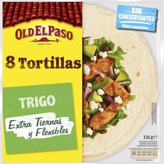 Tortillas de trigo extra tiernas y flexibles 8 unidades envase 326 g -