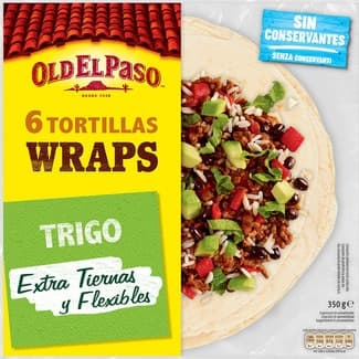 Tortillas de trigo Wraps 6 unidades envase 350 g -