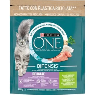 Delicate Sensitive pienso para gatos adultos con pavo y arroz envase 800 g -