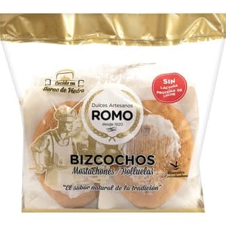 Bizcochos mostachones sin lactosa ni proteína de la leche bolsa 245 g -