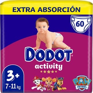 Activity pañales de 7 a 11 kg talla 3+ Extra absorción paquete 60 unidades -