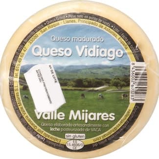Queso tierno Vidiago de vaca mini madurado elaborado con leche pasteurizada pieza 325 g -