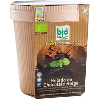 Helado ecológico de chocolate belga sin gluten tarrina 500 ml -