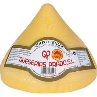 Queso gallego de vaca elaborado con leche pasteurizada DOP Queso Tetilla pieza 900 g -