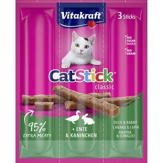 Catstick snack en stick para gatos con pato y conejo envase 3 unidades 6 g -