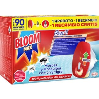 Max insecticida volador eléctrico moscas y mosquitos 1 unidad aparato + recambio gratis -